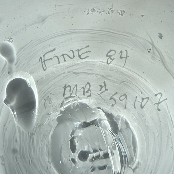 Jody Fine Signed Hand Blown Multicolor Glass Marble Bowl Rare Retired 7.5" - Picture 6 of 9